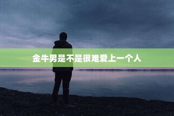 金牛男是不是很难爱上一个人
