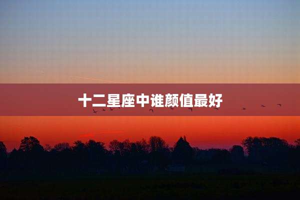 十二星座中谁颜值最好