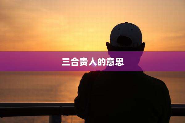 三合贵人的意思