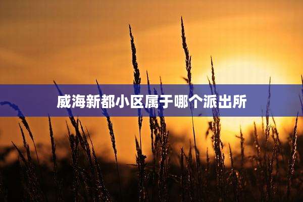 威海新都小区属于哪个派出所