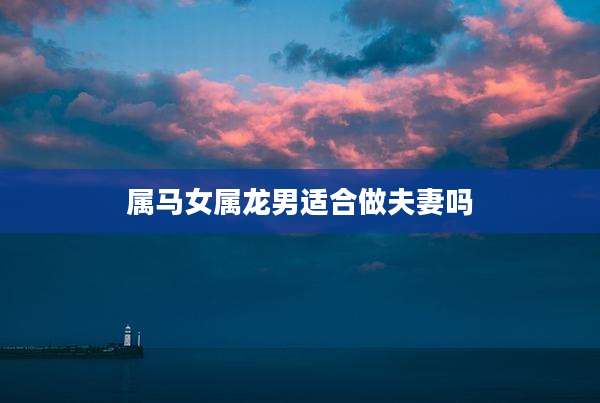 属马女属龙男适合做夫妻吗
