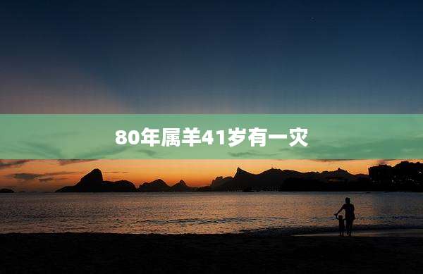 80年属羊41岁有一灾