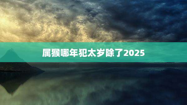 属猴哪年犯太岁除了2025