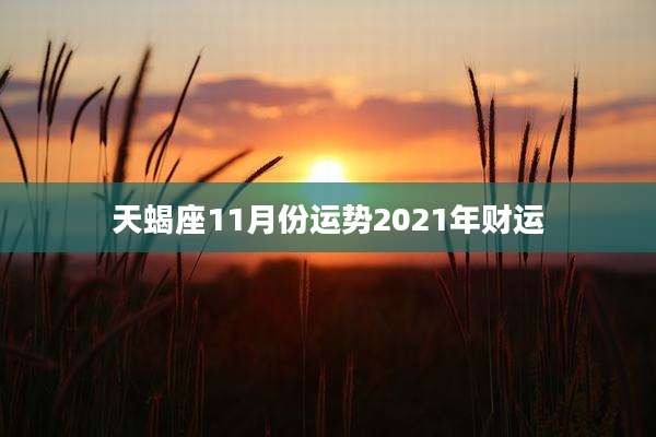 天蝎座11月份运势2021年财运