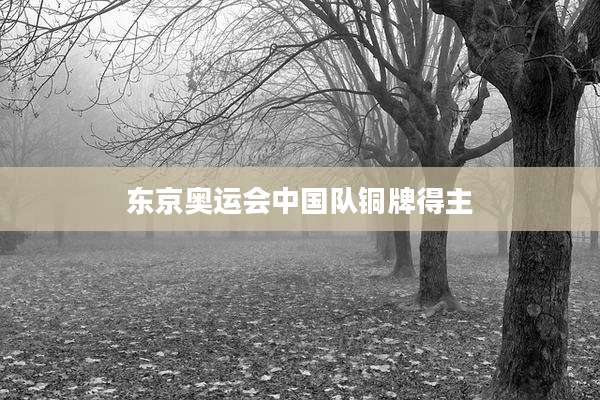 东京奥运会中国队铜牌得主