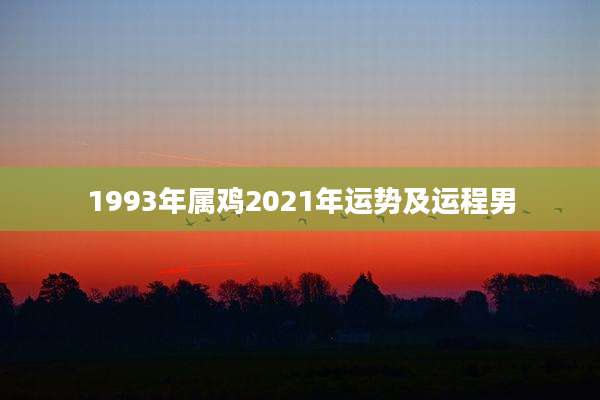 1993年属鸡2021年运势及运程男