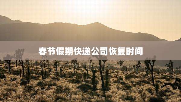 春节假期快递公司恢复时间