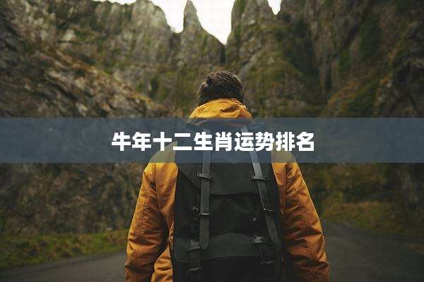 牛年十二生肖运势排名