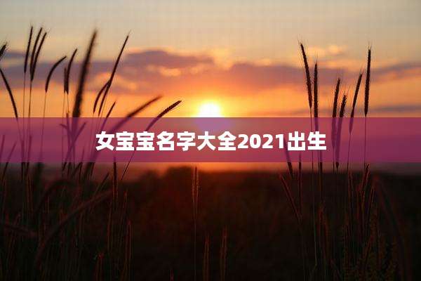 女宝宝名字大全2021出生