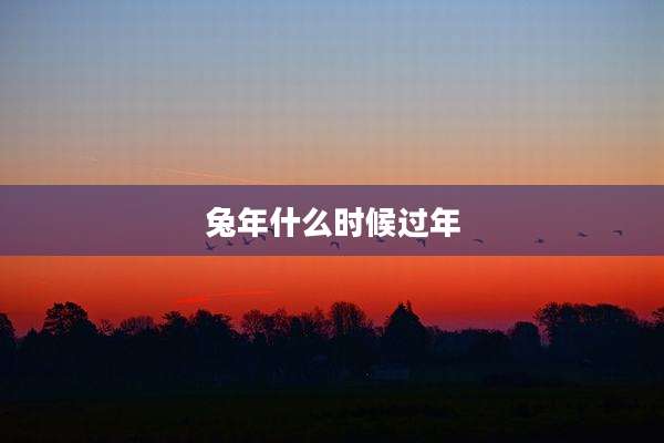 兔年什么时候过年