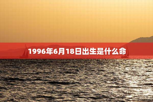 1996年6月18日出生是什么命