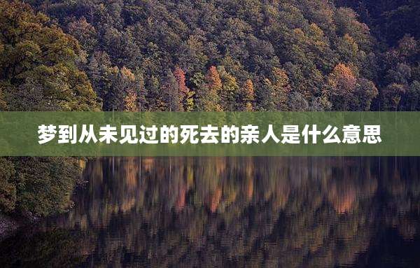 梦到从未见过的死去的亲人是什么意思