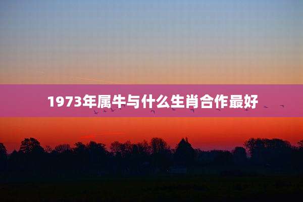 1973年属牛与什么生肖合作最好