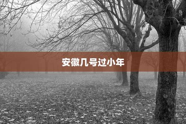 安徽几号过小年