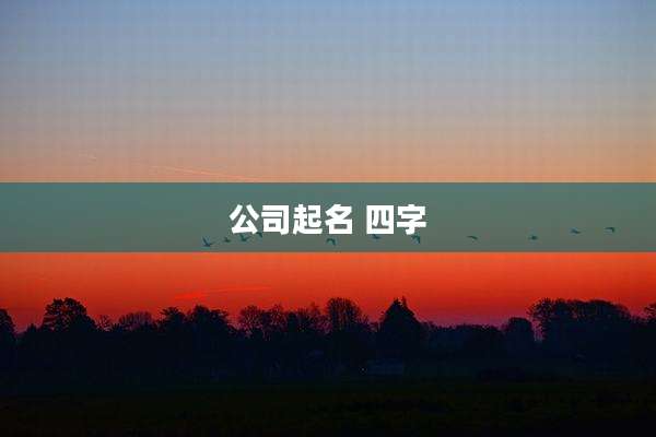 公司起名 四字