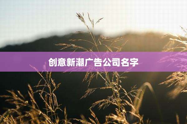 创意新潮广告公司名字