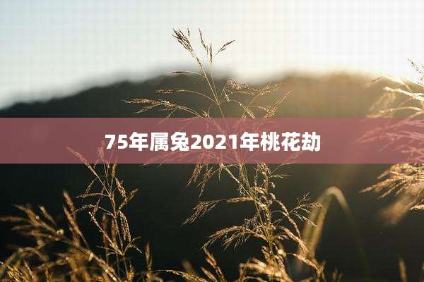 75年属兔2021年桃花劫