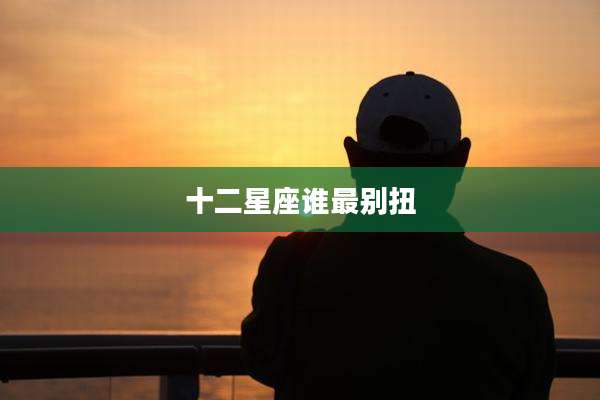 十二星座谁最别扭