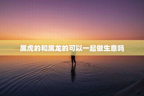 属虎的和属龙的可以一起做生意吗