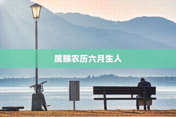 属猴农历六月生人