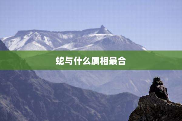 蛇与什么属相最合
