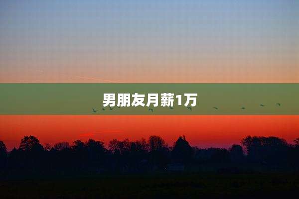 男朋友月薪1万