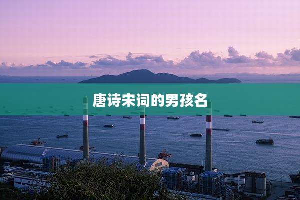 唐诗宋词的男孩名