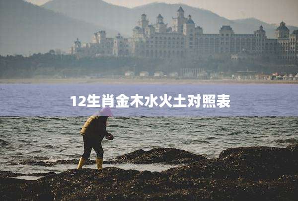 12生肖金木水火土对照表
