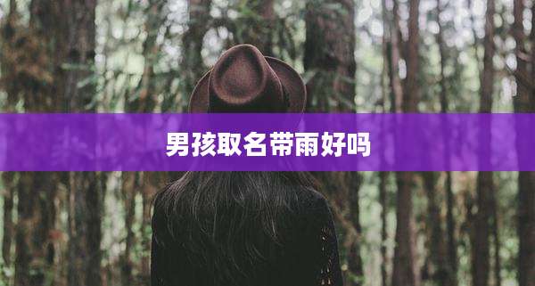 男孩取名带雨好吗