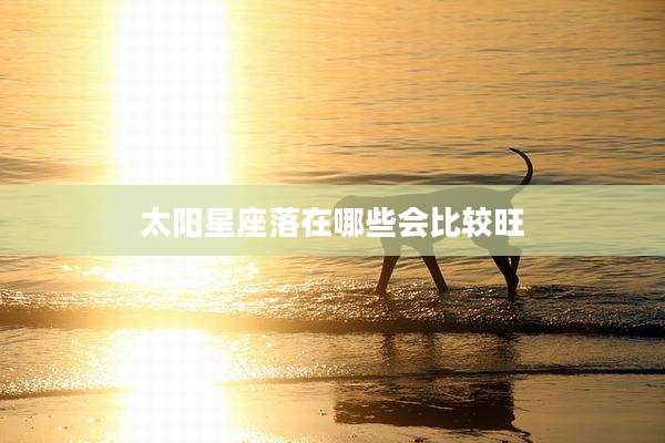 太阳星座落在哪些会比较旺