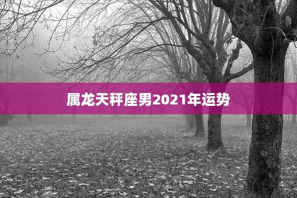 属龙天秤座男2021年运势