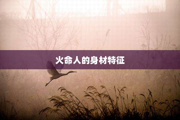 火命人的身材特征