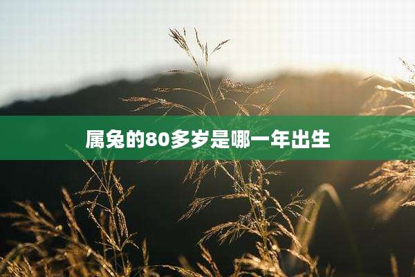属兔的80多岁是哪一年出生