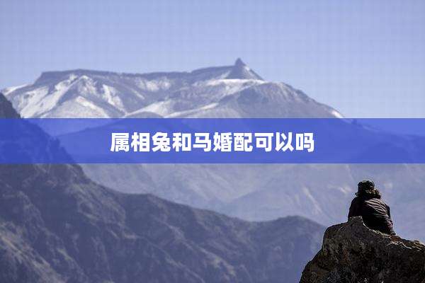 属相兔和马婚配可以吗