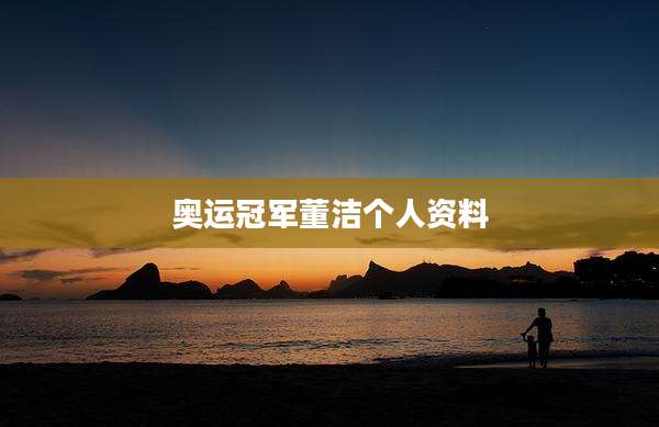奥运冠军董洁个人资料