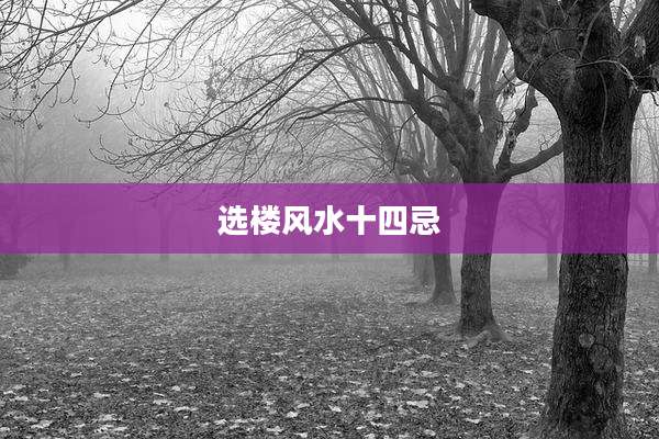 选楼风水十四忌