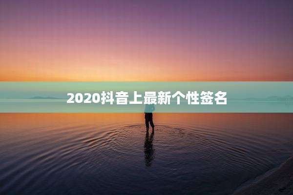 2020抖音上最新个性签名