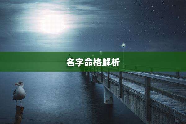 名字命格解析