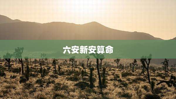 六安新安算命