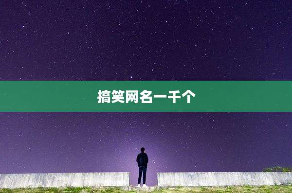 搞笑网名一千个