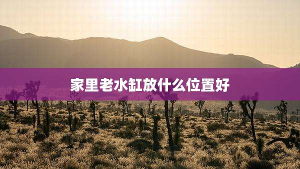 家里老水缸放什么位置好