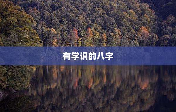 有学识的八字