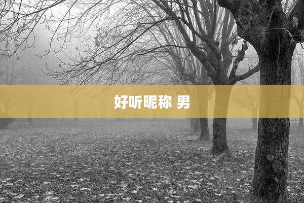 好听昵称 男