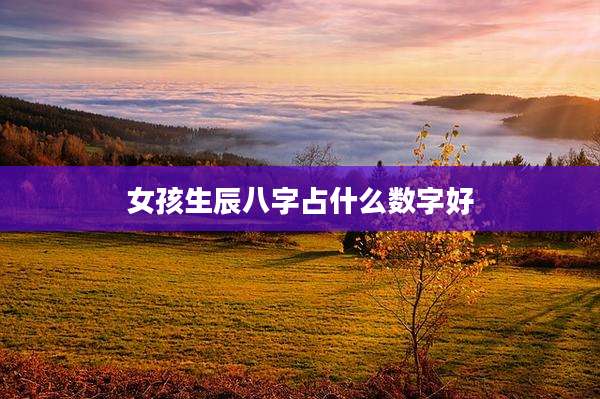 女孩生辰八字占什么数字好