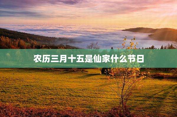 农历三月十五是仙家什么节日