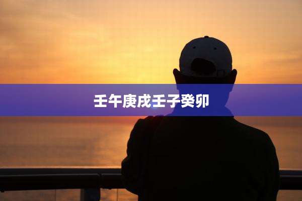 壬午庚戌壬子癸卯