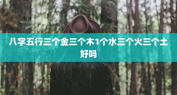 八字五行三个金三个木1个水三个火三个土好吗