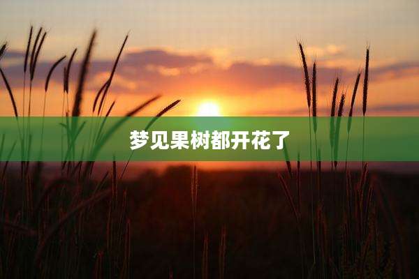 梦见果树都开花了