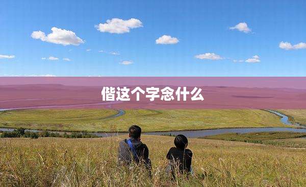 偕这个字念什么
