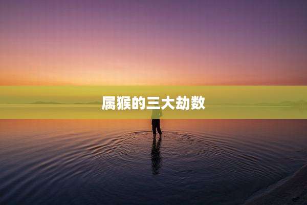 属猴的三大劫数